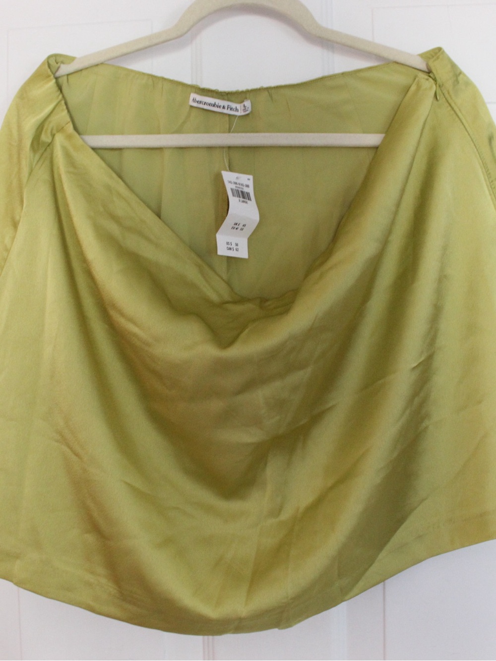 Abercrombie & Fitch Lime Green Satin Mini Skirt